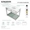 Kingston Brass 37Inch Ceramic Console Sink 8Inch, 3Hole, WhiteMatte Black VWP3722W8B0 - alternate 4